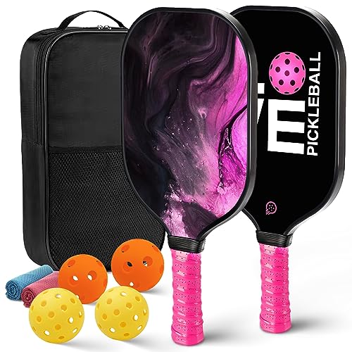 ENJOYFLY Pickleball Paddles Set | Lightweight Carbon Fiber