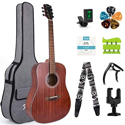 Kmise Acoustic Guitar Starter Kit with VIP Accessories