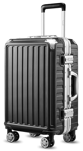 LUGGEX VIP Airplane Carry-On Spinner Suitcase (Black)