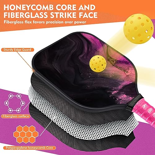 ENJOYFLY Pickleball Paddles Set | Lightweight Carbon Fiber