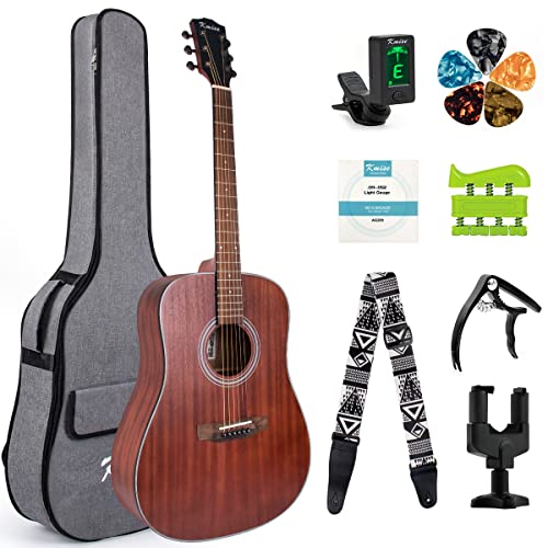 Kmise Acoustic Guitar Starter Kit with VIP Accessories