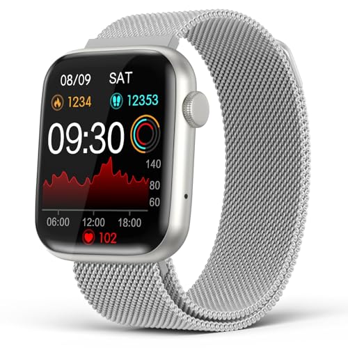 EarlySincere Smart Watch for Men Women, Full Touch Fitness Tracker