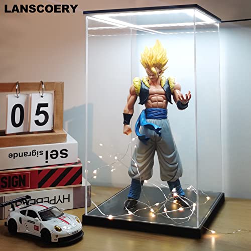 LANSCOERY Lighted Acrylic Display Case for VIP Collectibles