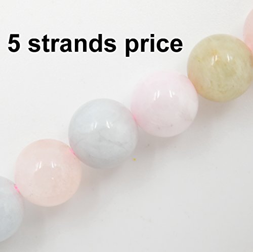 Malahill Morganite Beads, 8mm, 5 Strands Per Bag