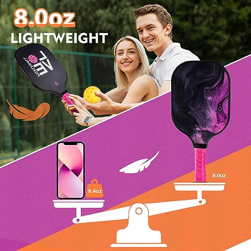 ENJOYFLY Pickleball Paddles Set | Lightweight Carbon Fiber