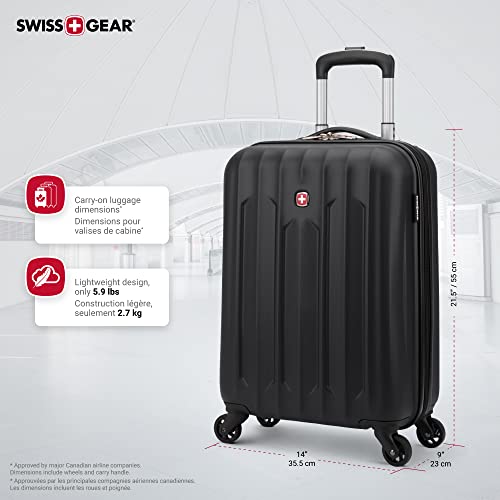 SwissGear Chrome Small Hardside Spinner Carry-on - Black