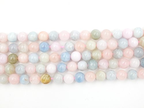 Malahill Morganite Beads, 8mm, 5 Strands Per Bag