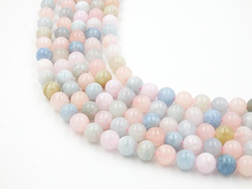 Malahill Morganite Beads, 8mm, 5 Strands Per Bag