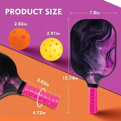 ENJOYFLY Pickleball Paddles Set | Lightweight Carbon Fiber