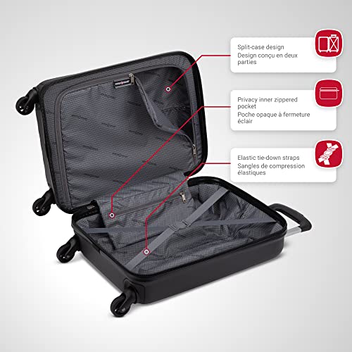 SwissGear Chrome Small Hardside Spinner Carry-on - Black