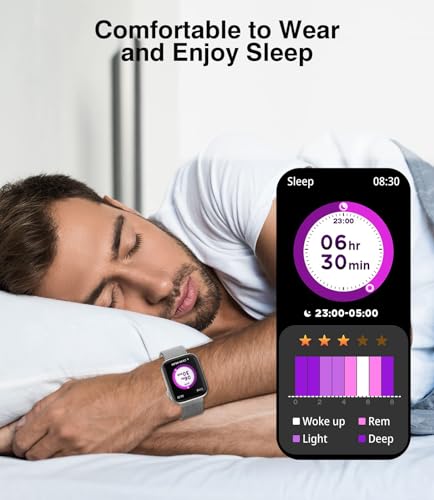 EarlySincere Smart Watch for Men Women, Full Touch Fitness Tracker