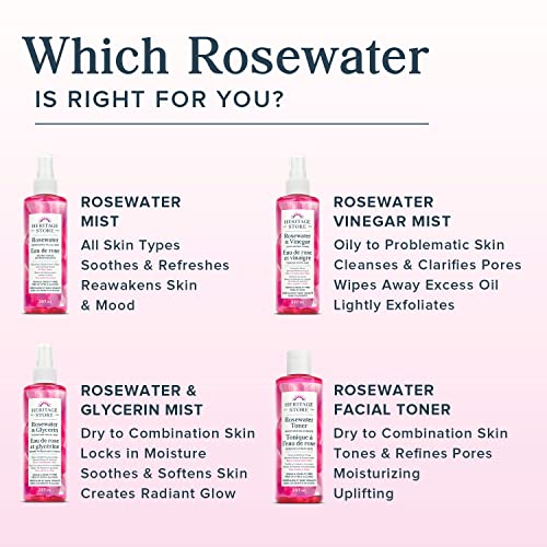 Heritage Store Rosewater & Glycerin Hydrating Facial Mist