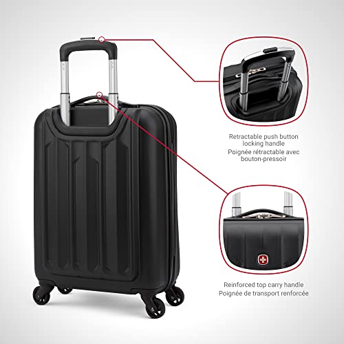 SwissGear Chrome Small Hardside Spinner Carry-on - Black