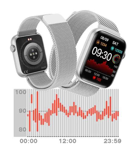 EarlySincere Smart Watch for Men Women, Full Touch Fitness Tracker