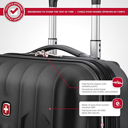 SwissGear Chrome Small Hardside Spinner Carry-on - Black