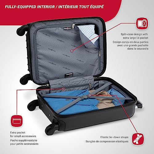 SwissGear Sion 19-inch Hardside Carry-On Luggage Suitcase