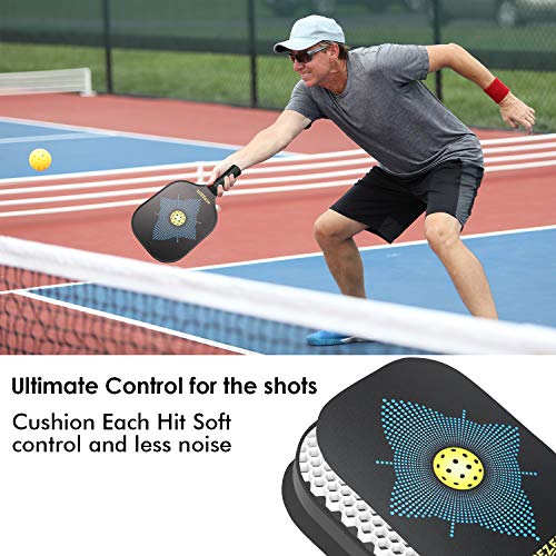 Lightweight Graphite Pickleball Paddle with Carbon Fiber Face