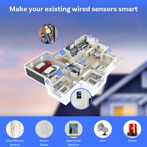 12-Zone Wired Alarm Panel Kit - Smart Home Integration