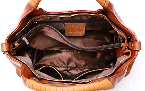 Iswee Sorrel Leather Tote Bag for VIP Shopping