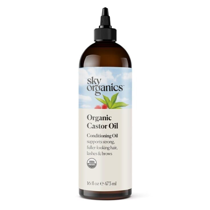 Sky Organics Castor Oil for Hair, Lashes & Brows