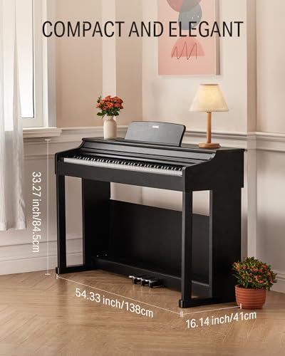 Donner DDP-100 88-Key Digital Piano Bundle, Black