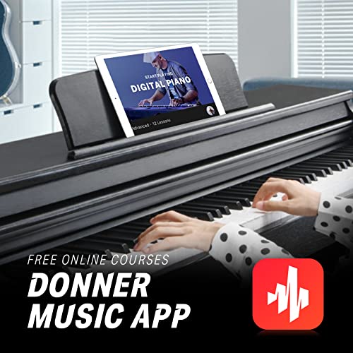 Donner DDP-100 88-Key Digital Piano Bundle, Black
