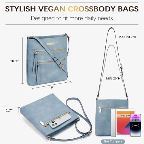 BOSTANTEN Blue Leather Crossbody Designer Purse VIP Shopping