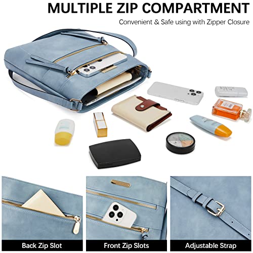 BOSTANTEN Blue Leather Crossbody Designer Purse VIP Shopping