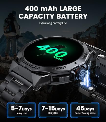 FEELNEVER Men's Smart Watch with Bluetooth Voice Call