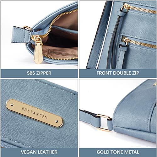 BOSTANTEN Blue Leather Crossbody Designer Purse VIP Shopping