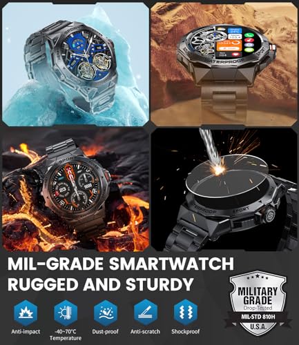 FEELNEVER Men's Smart Watch with Bluetooth Voice Call