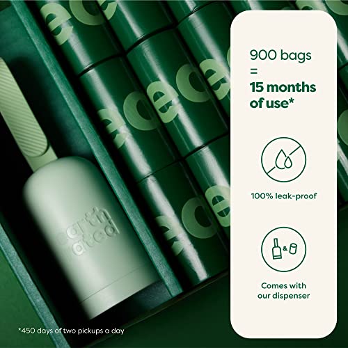 Earth Rated Dog Poop Bag Holder with 900 Bags