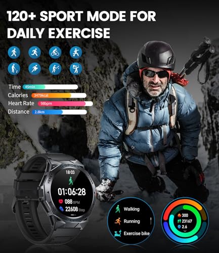 FEELNEVER Men's Smart Watch with Bluetooth Voice Call