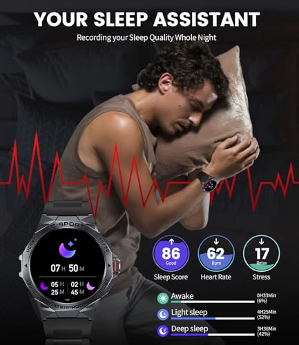 FEELNEVER Men's Smart Watch with Bluetooth Voice Call