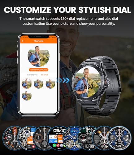 FEELNEVER Men's Smart Watch with Bluetooth Voice Call