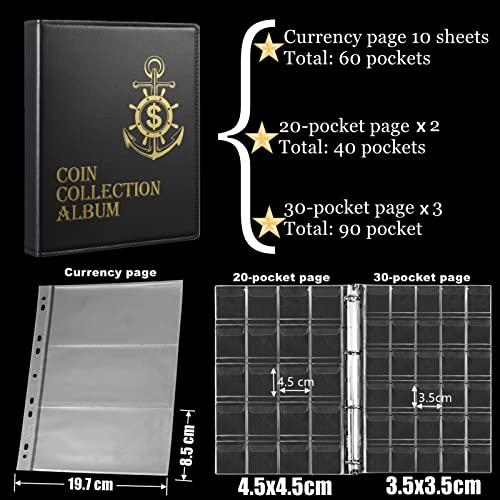 VIP Coin and Currency Collection Album - 190 Pockets