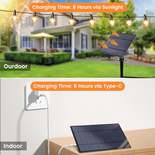 VIP Outdoor Solar Globe String Lights - 60FT