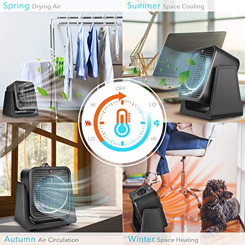 Personal Space Heater & Cooler Combo for Office and Home