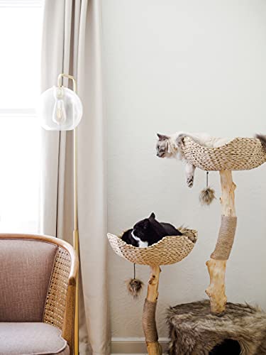 MAU Luxury Wood Cat Tower for Large Cats