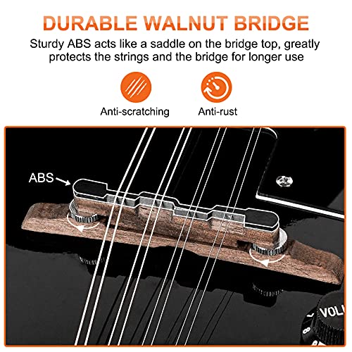 Vangoa Mandolin Acoustic Electric A Style Mahogany