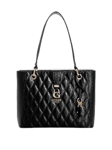 GUESS Women's Adi Small Tote, Black, VIP Shopping