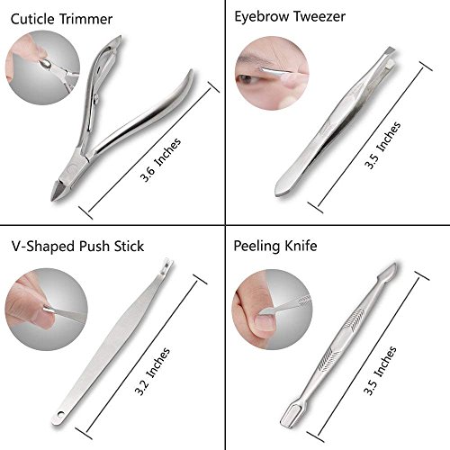 ZIZZON Professional Nail Care Kit with Travel Case