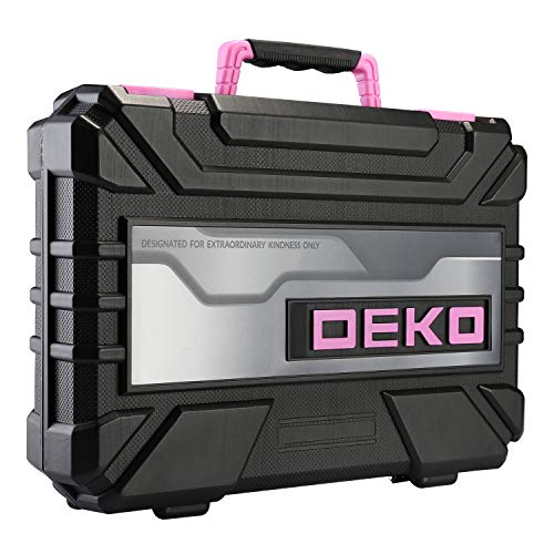 DEKO Pink Tool Set: 98 Piece Handy Toolbox