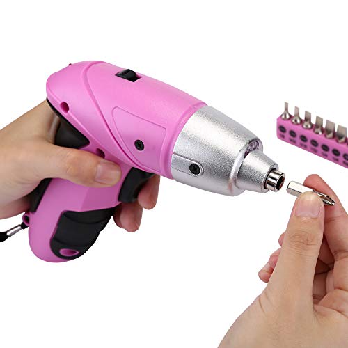 DEKO Pink Tool Set: 98 Piece Handy Toolbox