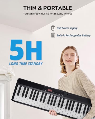 STRICH 88 Key Piano Keyboard Bundle in Black