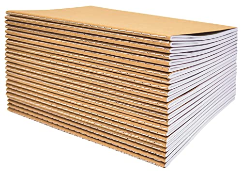 Kraft Notebooks 24-Pack, A5 Size, 60 Pages