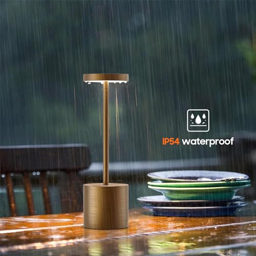 2 Pack Rechargeable Cordless LED Table Lamps, 3 Dimmable Levels