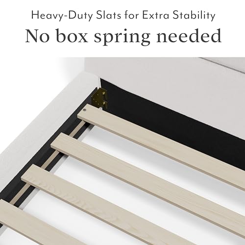 DG Casa Queen Boucle Upholstered Bed Frame, Modern Design