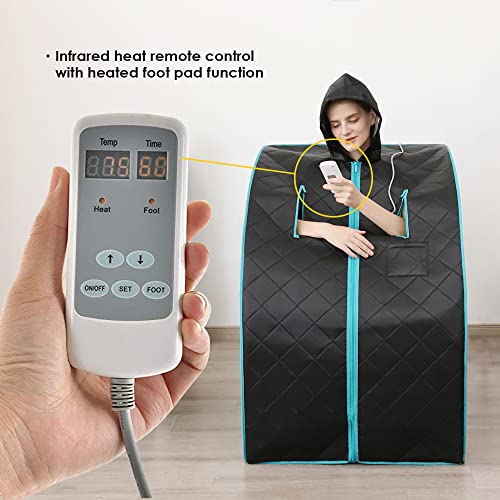 VIP Portable Far Infrared Sauna with Accessories Green