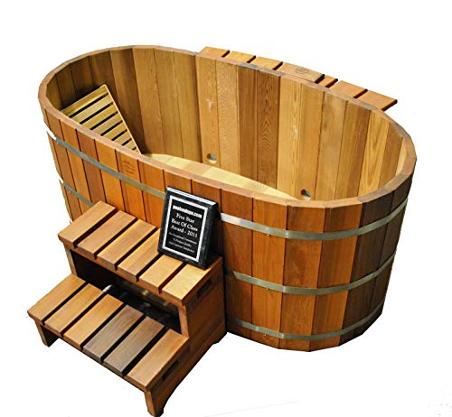 Luxury Japanese Soaking Tub with Wood Fired Heater